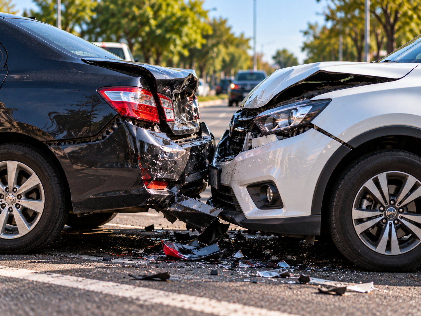 Acidente Entre Sedan e SUV